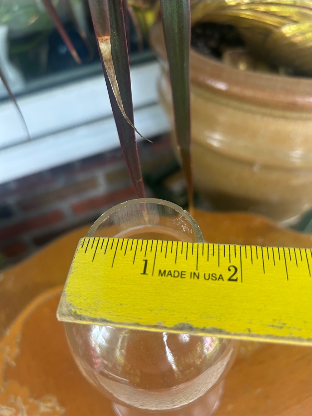 Vintage Clear Etched Glass Hurricane Vase with Grape Motif - - Picture 8 of 9